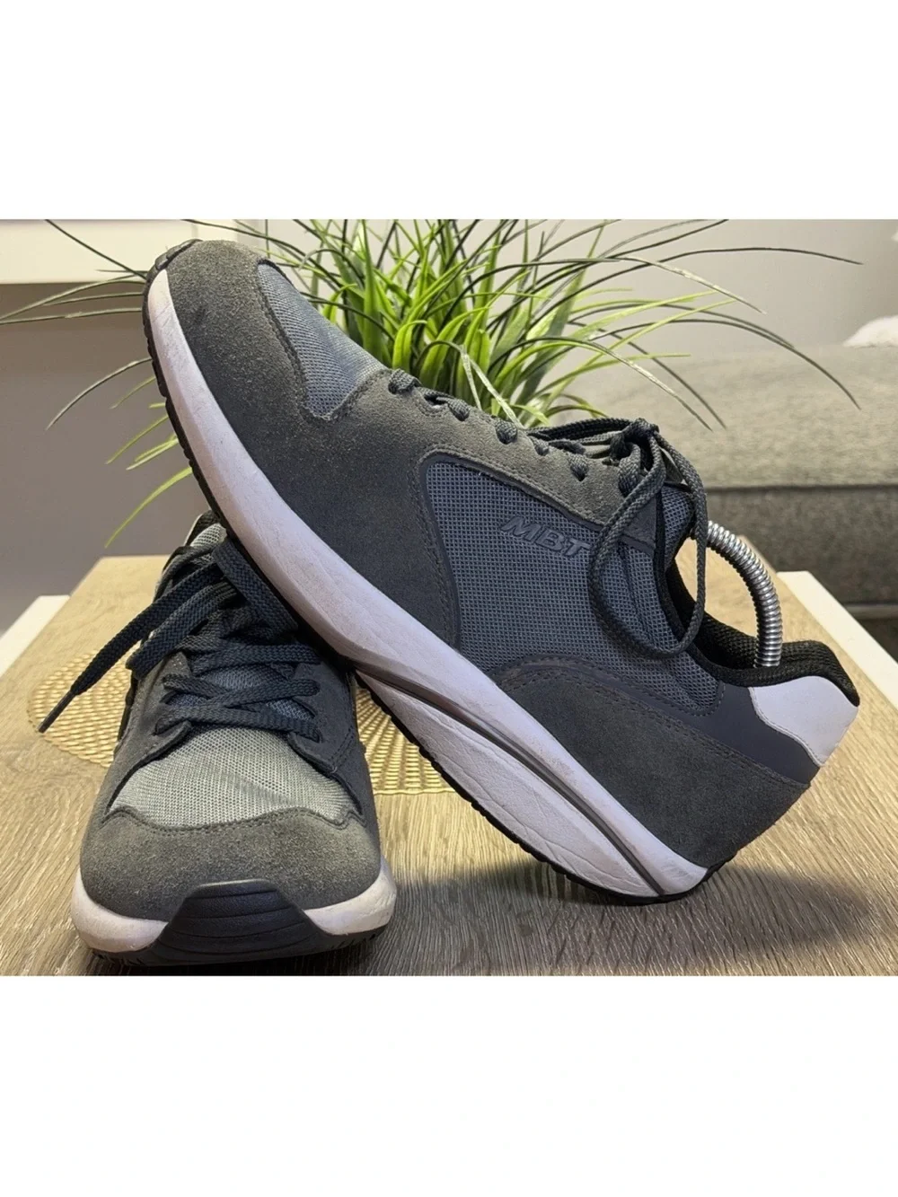 MBT 1997 Classic II Sneakers Dark Gray Suede Mesh Size 10